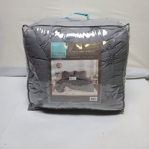 Gray Stella Embroidered 7-Piece King/California King Comforter set